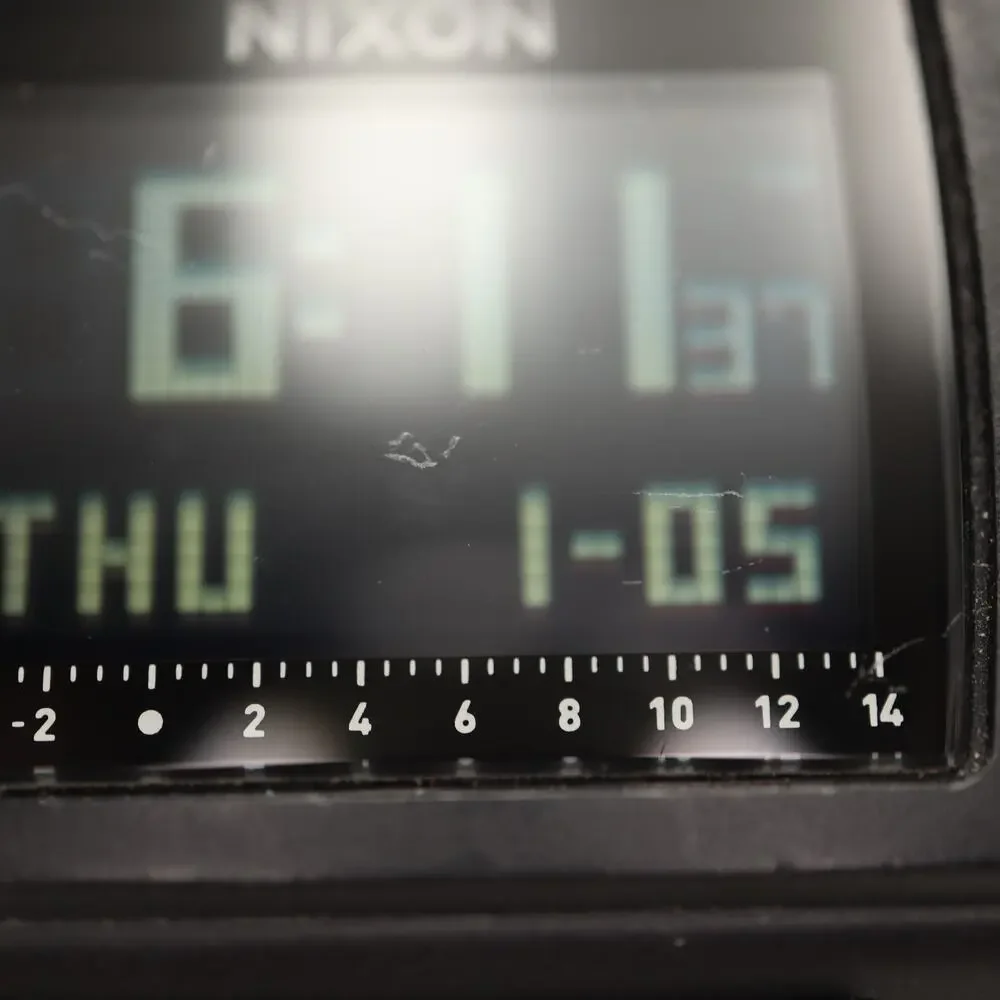 Nixon Base Tide Pro Black 42mm Digital Watch Sunrise Sunset Silicone New Battery